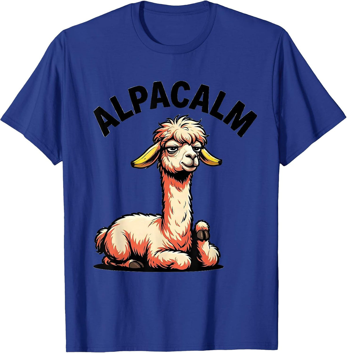 Alpacalm Funny Alpaca Cartoon Llama Lover Gift T-Shirt - Royal Blue