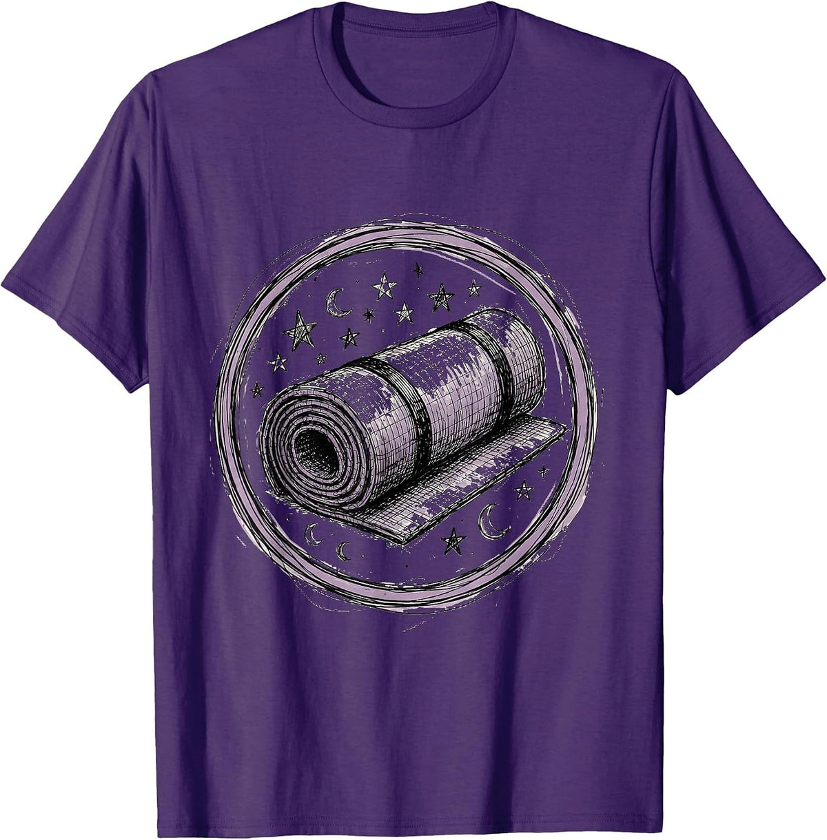 Men's Preschool Teacher Nap Mat Stars Graphic T-Shirt - Purple
