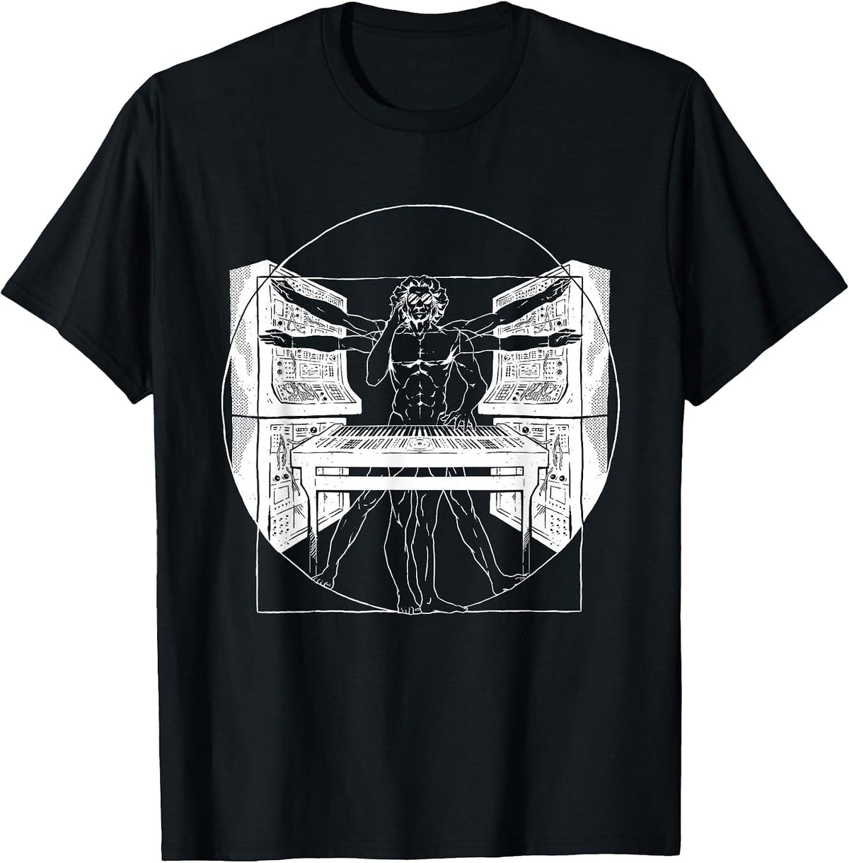 Synthesizer Synth Techno Music Cool Synthesizer T-Shirt - Black