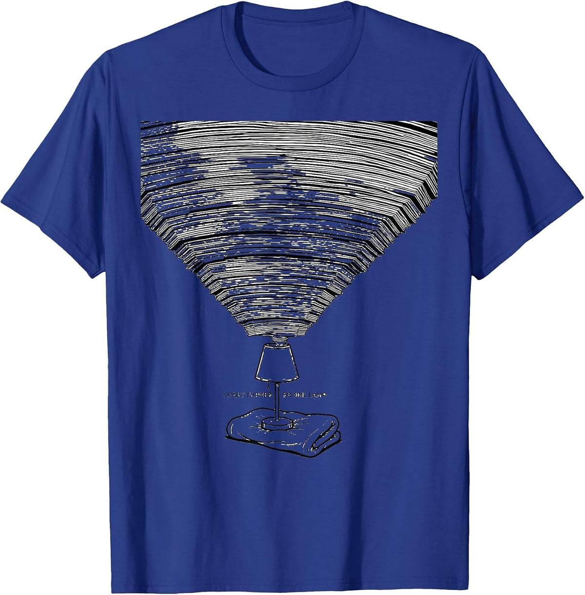I Only Turned On One Lamp Cozy Autumn Reading Teacher Book T-Shirt - Royal Blue