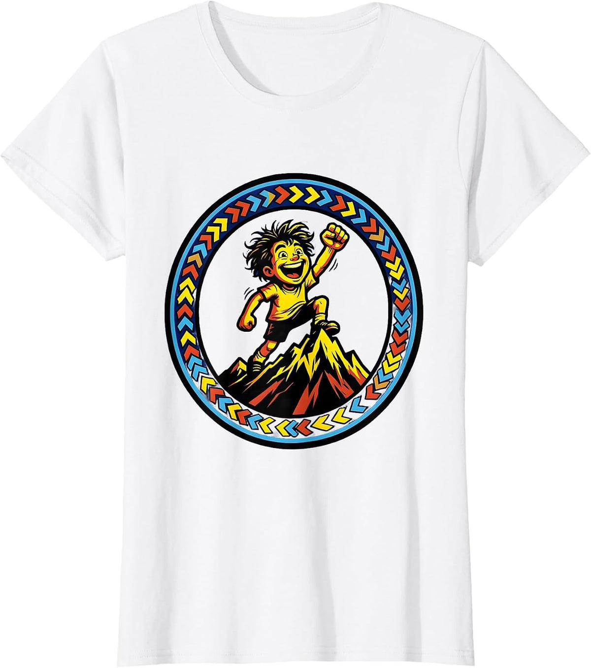Down Syndrome Awareness Triumph Mountain Top T-Shirt - White