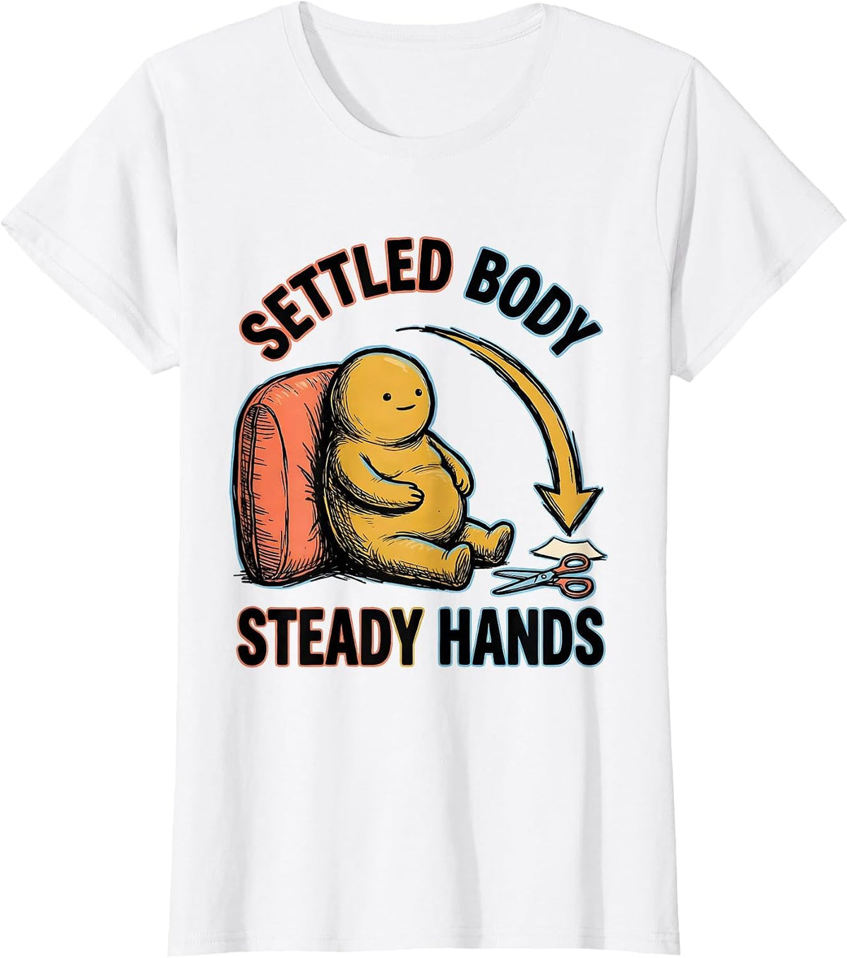 Settled Body Steady Hands Occupational Therapy Sensory T-Shirt - White