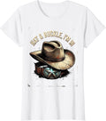 Women's Hat & Buckle I'm In Distressed Western Cowgirl Rodeo T-Shirt - White