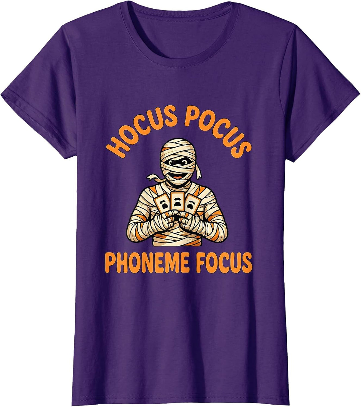 Women's Hocus Pocus Phoneme Focus Funny Speech Therapy SLP Teacher T-Shirt - Purple