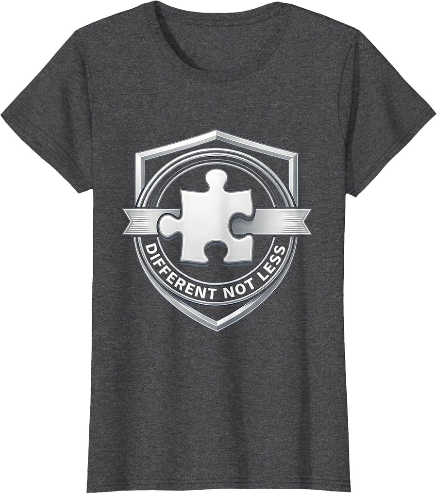 Women's Different Not Less Special Education Awareness T-Shirt - Dark Heather Grey