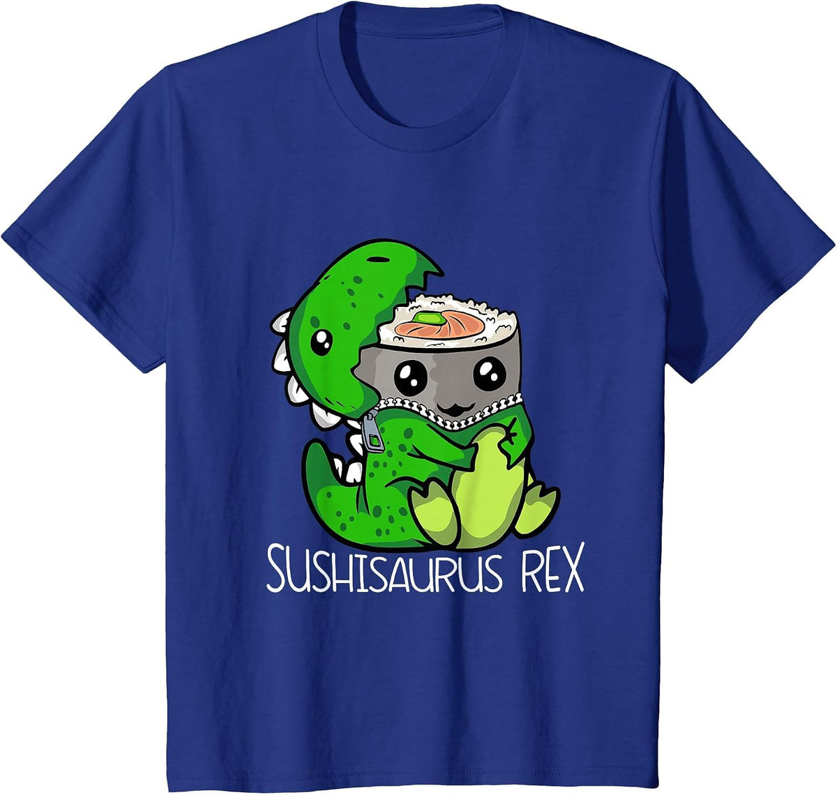 Cute Dinosaur Sushi Lover Women Trex Men Sushi T-Shirt - Royal Blue