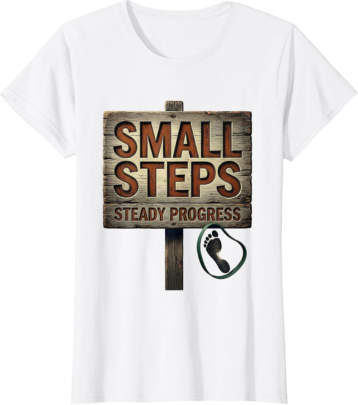 Small Steps, Steady Progress Vintage Occupational Therapy OT T-Shirt - White