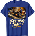 Feeding Thirty Since Five Funny BBQ Dad Grill Master T-Shirt - Royal Blue