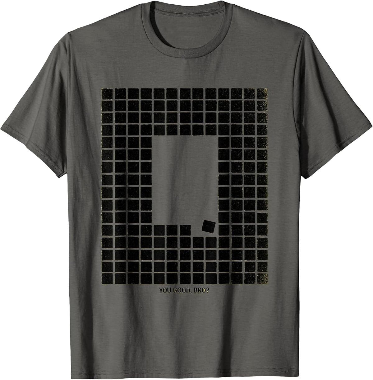 You Good, Bro? Geometric Mental Health Counselor Therapist T-Shirt - Asphalt Grey
