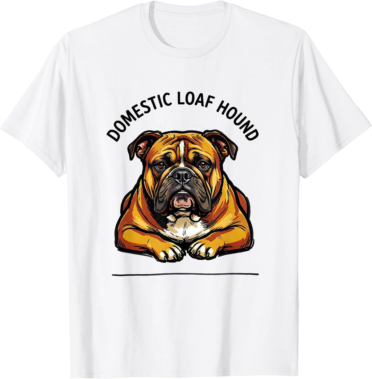 Men's Domestic Loaf Hound Funny Pitbull Dog Mom Humor T-Shirt - White