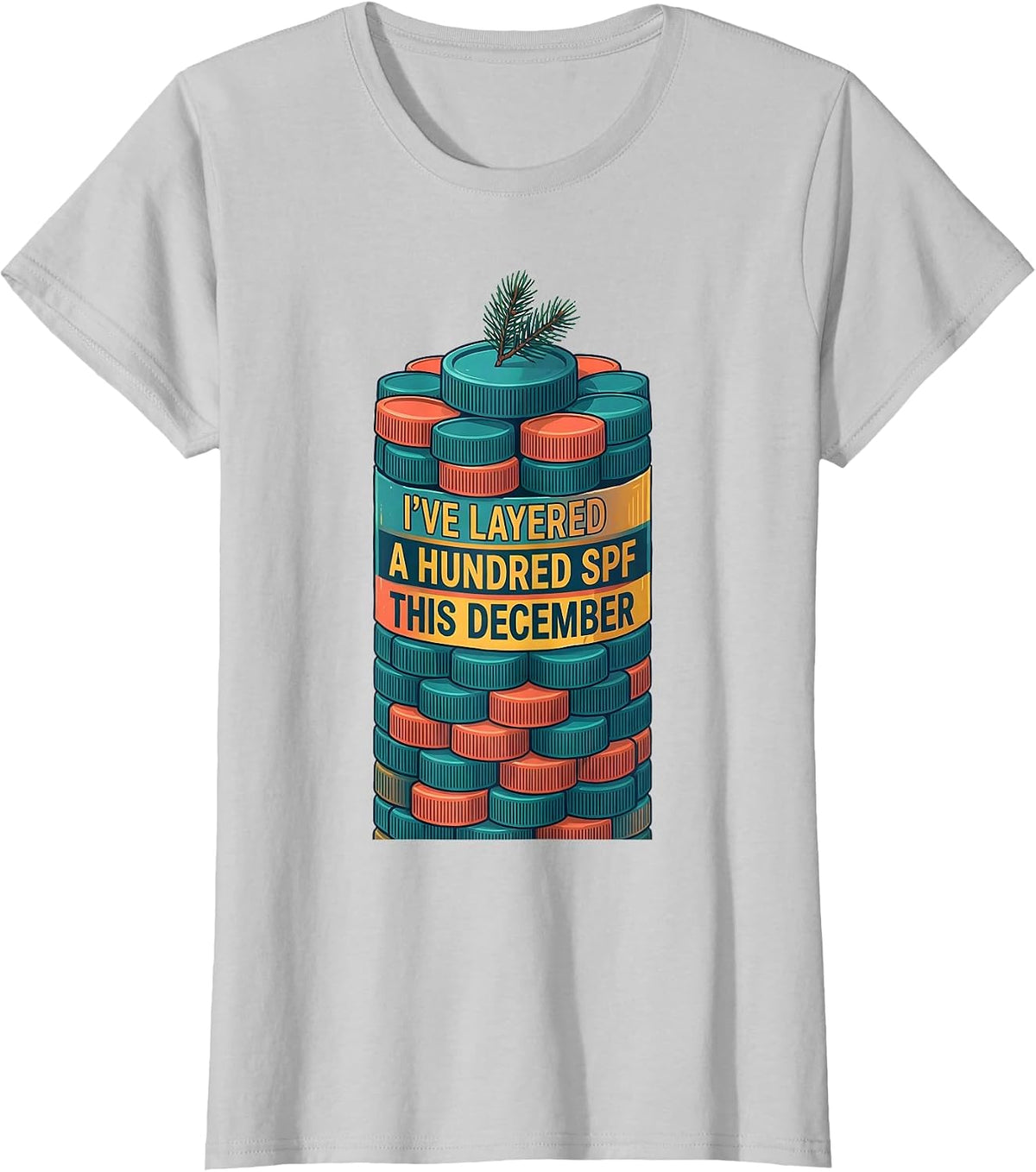 Women's I've Layered A Hundred SPF This December Esthetician T-Shirt - Silver Grey