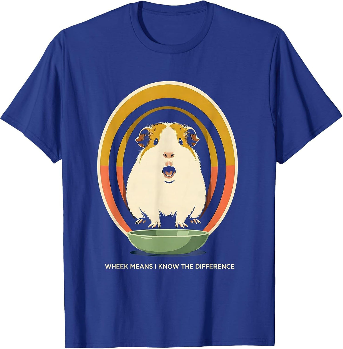 Men's Wheek Means I Know The Difference Funny Guinea Pig Lover Pet T-Shirt - Royal Blue