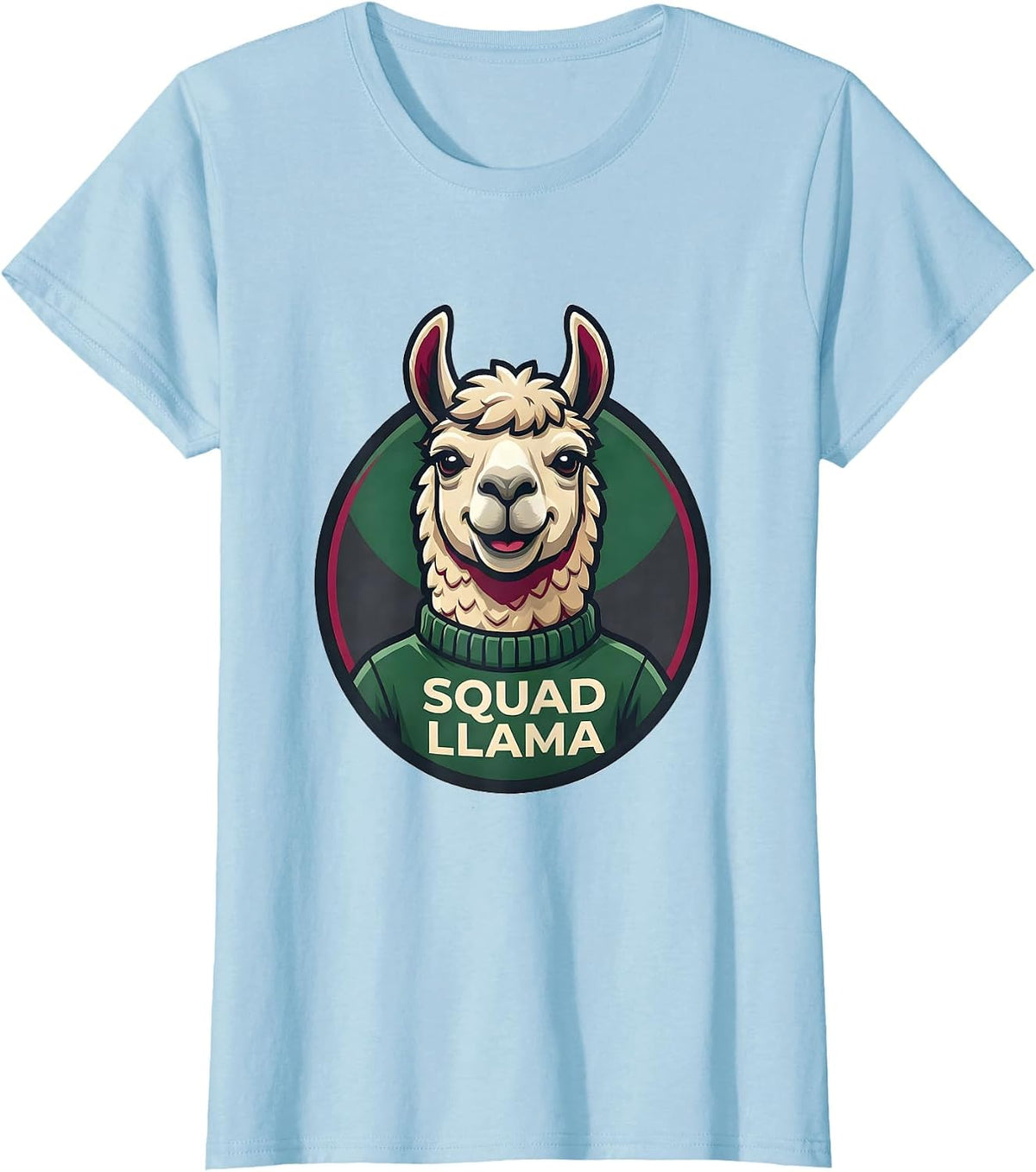 Squad Llama Fa La La Llama Funny Llama Lover Christmas T-Shirt - Baby Blue