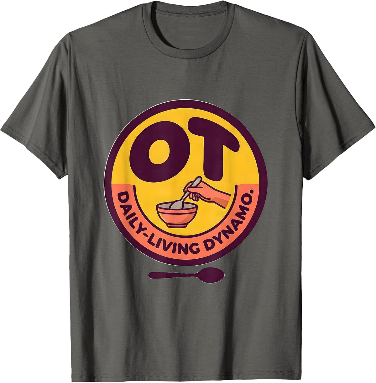 OT Daily-Living Dynamo Occupational Therapy Professional T-Shirt - Asphalt Grey