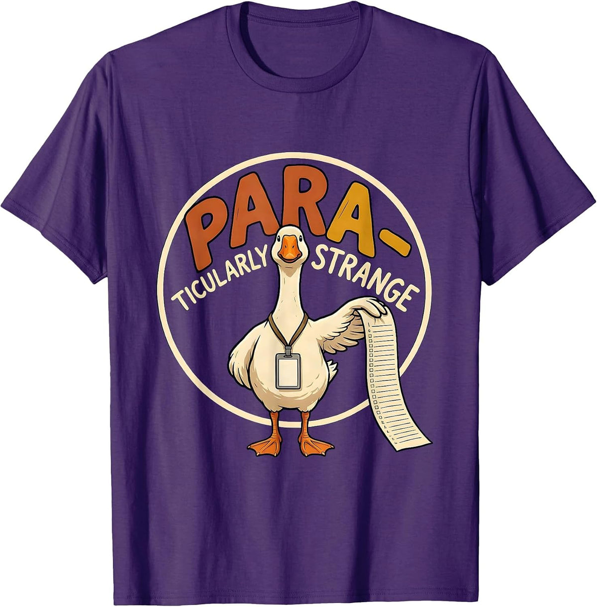 Para-ticularly Strange Funny Paraprofessional SPED Teacher T-Shirt - Purple