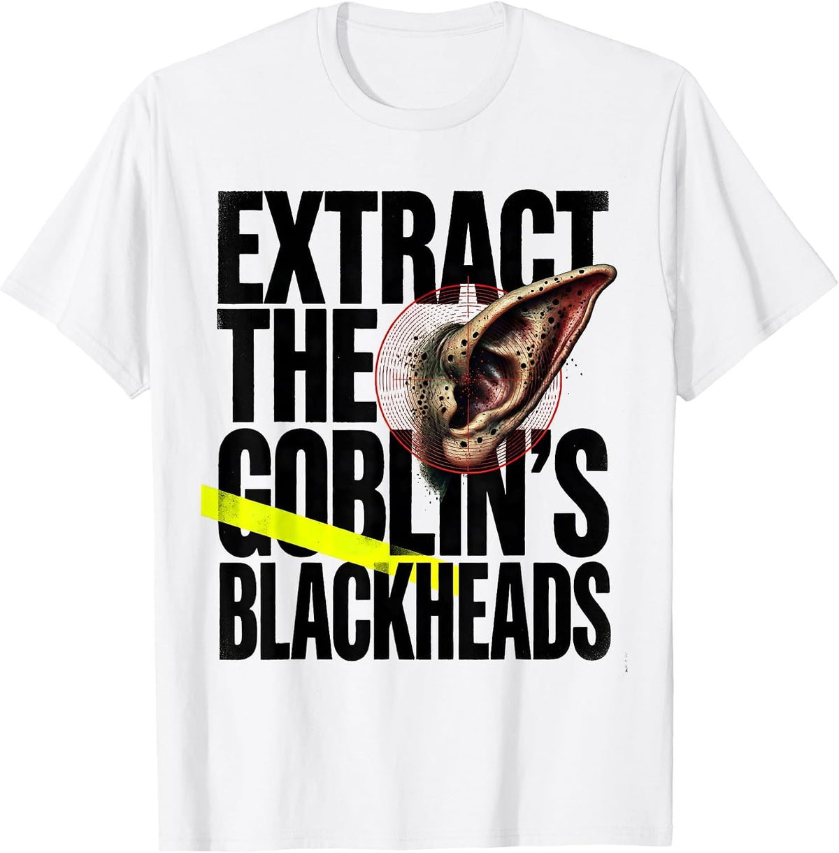 Men's Extract The Goblin's Blackheads Funny Dermatology Halloween T-Shirt - White