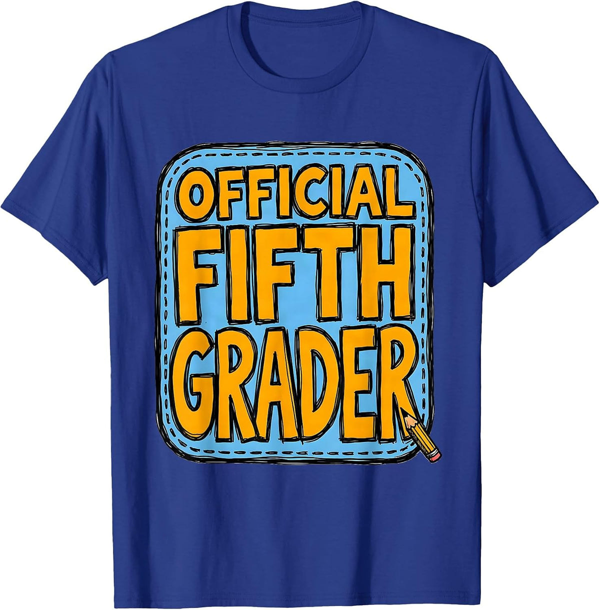 Men's Official Fifth Grader Back To School Kids Teacher First Day T-Shirt - Royal Blue