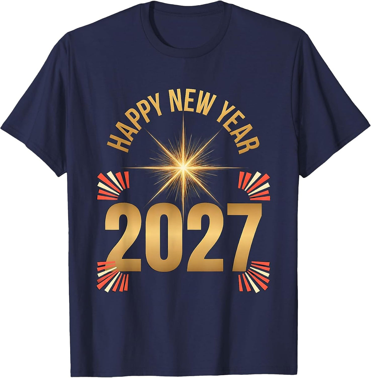 Happy New Year 2027 Countdown Party Family Matching T-Shirt - Navy Blue