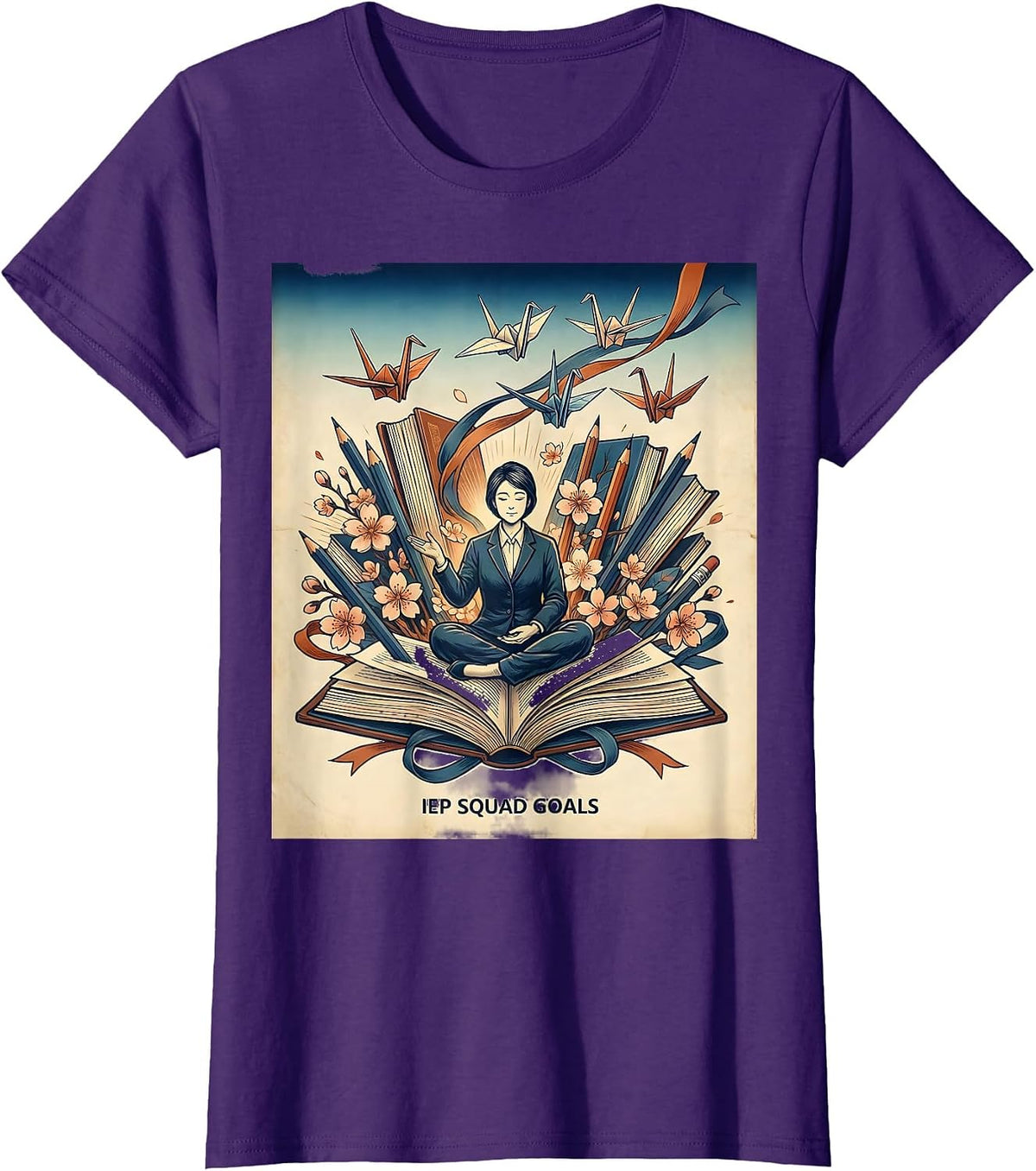 Women's IEP Squad Goals Special Education Teacher Design T-Shirt - Purple