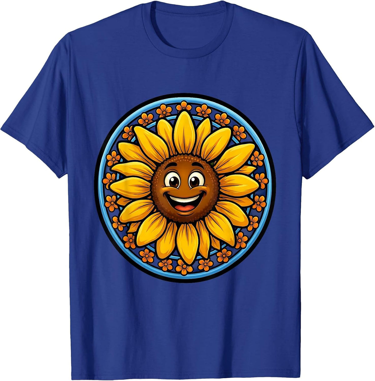 Down Syndrome Awareness Blooming Sunflower Design T-Shirt - Royal Blue