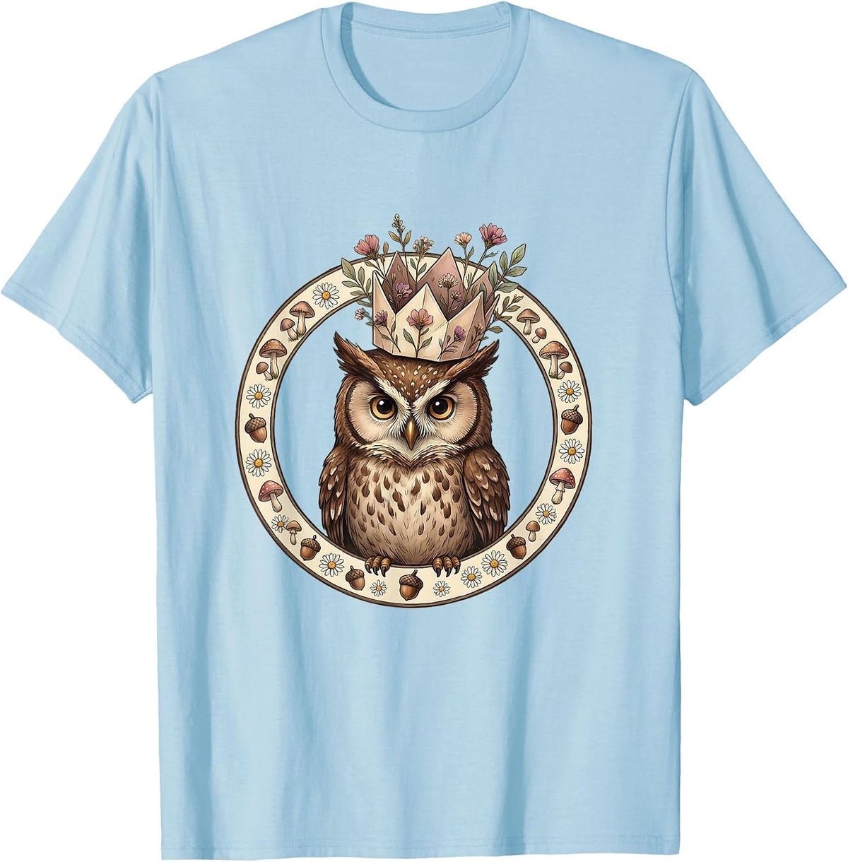 Men's Preschool Teacher Paper Crown Illustration T-Shirt - Baby Blue