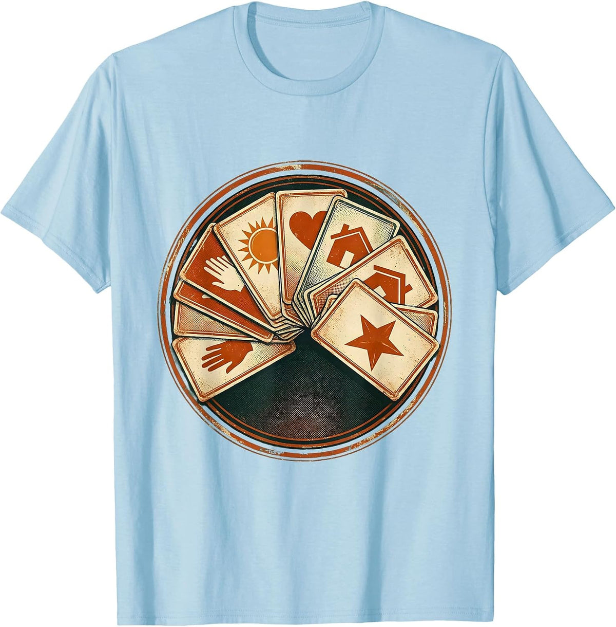 Men's Colorful Communication Symbol Cards SPED Teacher T-Shirt - Baby Blue