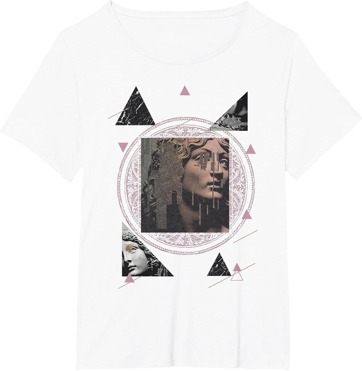 Vaporwave Aesthetic Retro Computing 80s 90s Greek Statue T-Shirt - White