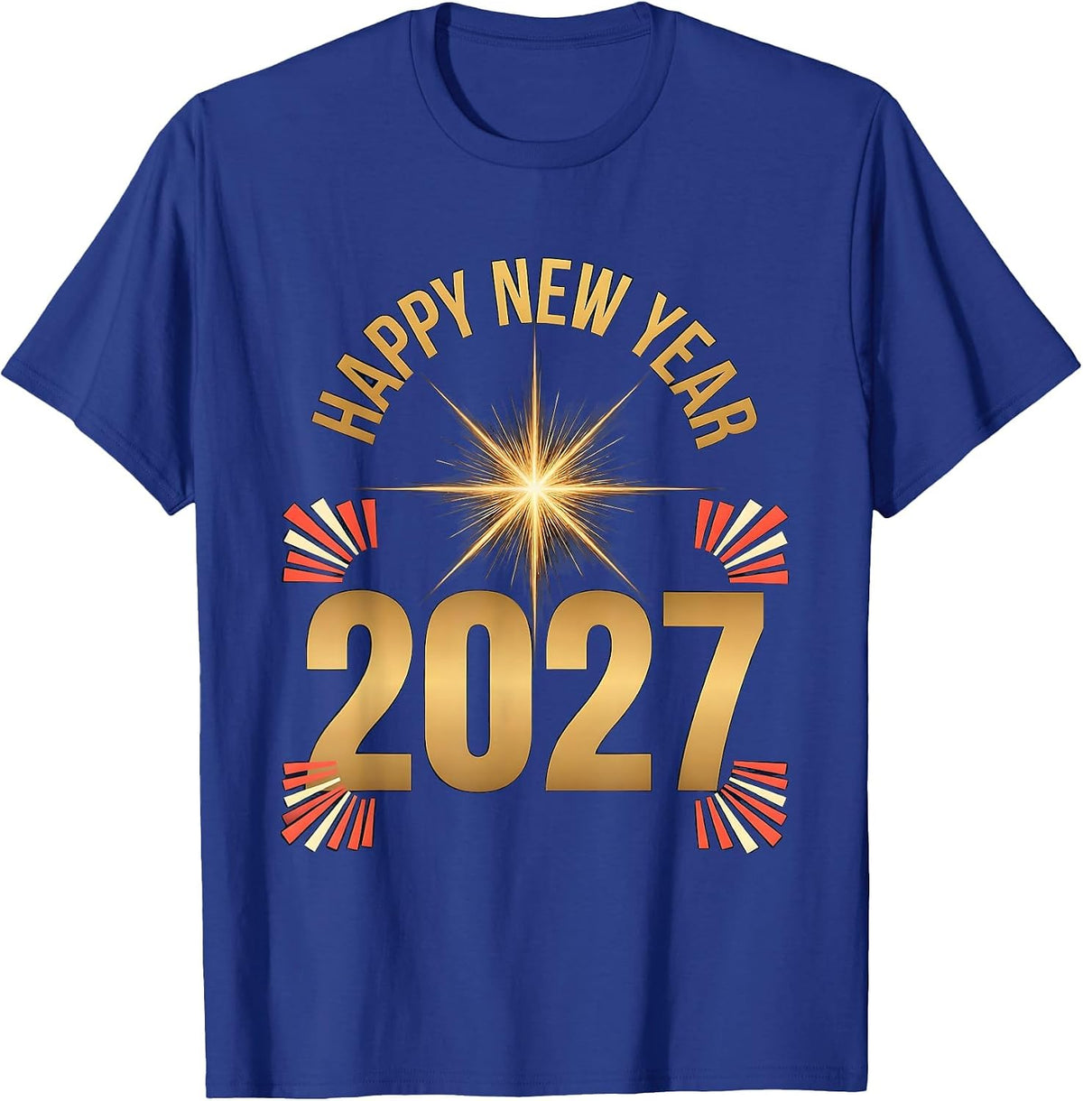 Happy New Year 2027 Countdown Party Family Matching T-Shirt - Royal Blue