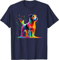 Splash Art Jack Russell Terrier T-Shirt - Navy Blue
