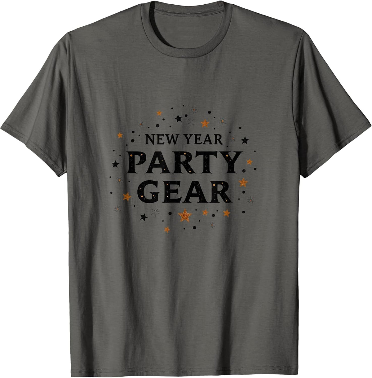 New Year Party Gear Celebration Design T-Shirt - Asphalt Grey