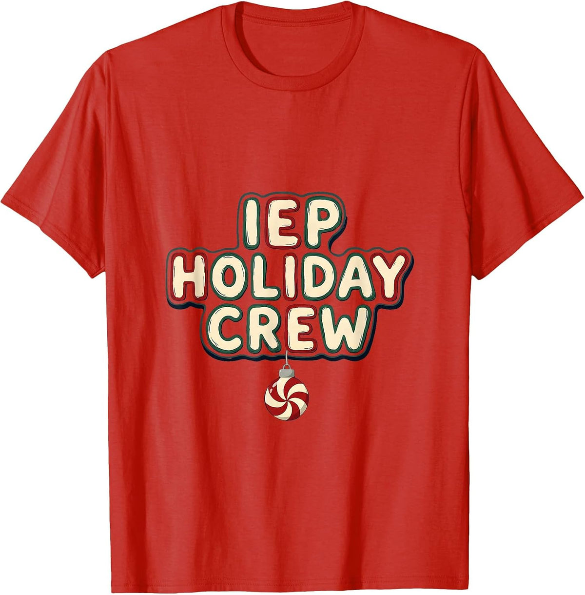 Men's IEP Holiday Crew Special Ed Teacher Christmas SPED Squad T-Shirt - Red