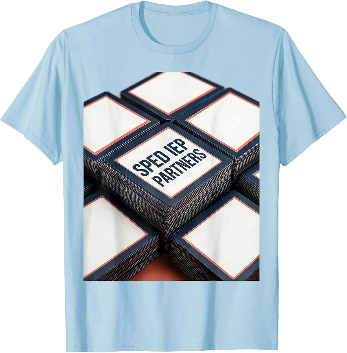 Men's SPED IEP Partners Minimalist Special Education Teacher T-Shirt - Baby Blue