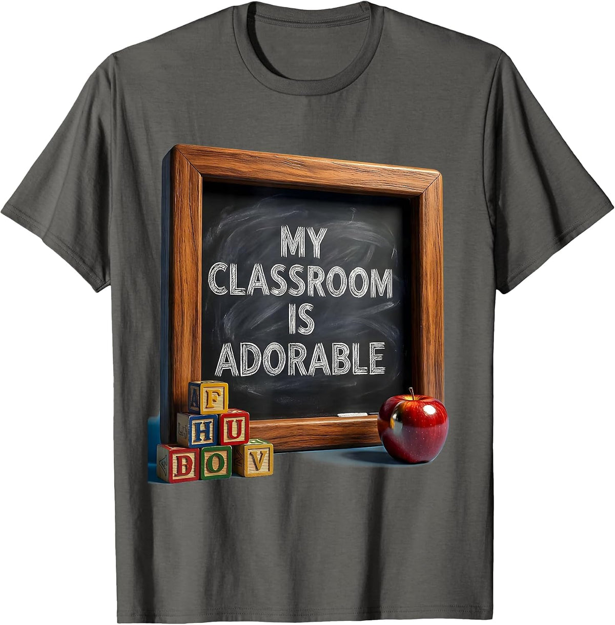 Men's My Classroom Is Adorable Preschool Teacher Design T-Shirt - Asphalt Grey