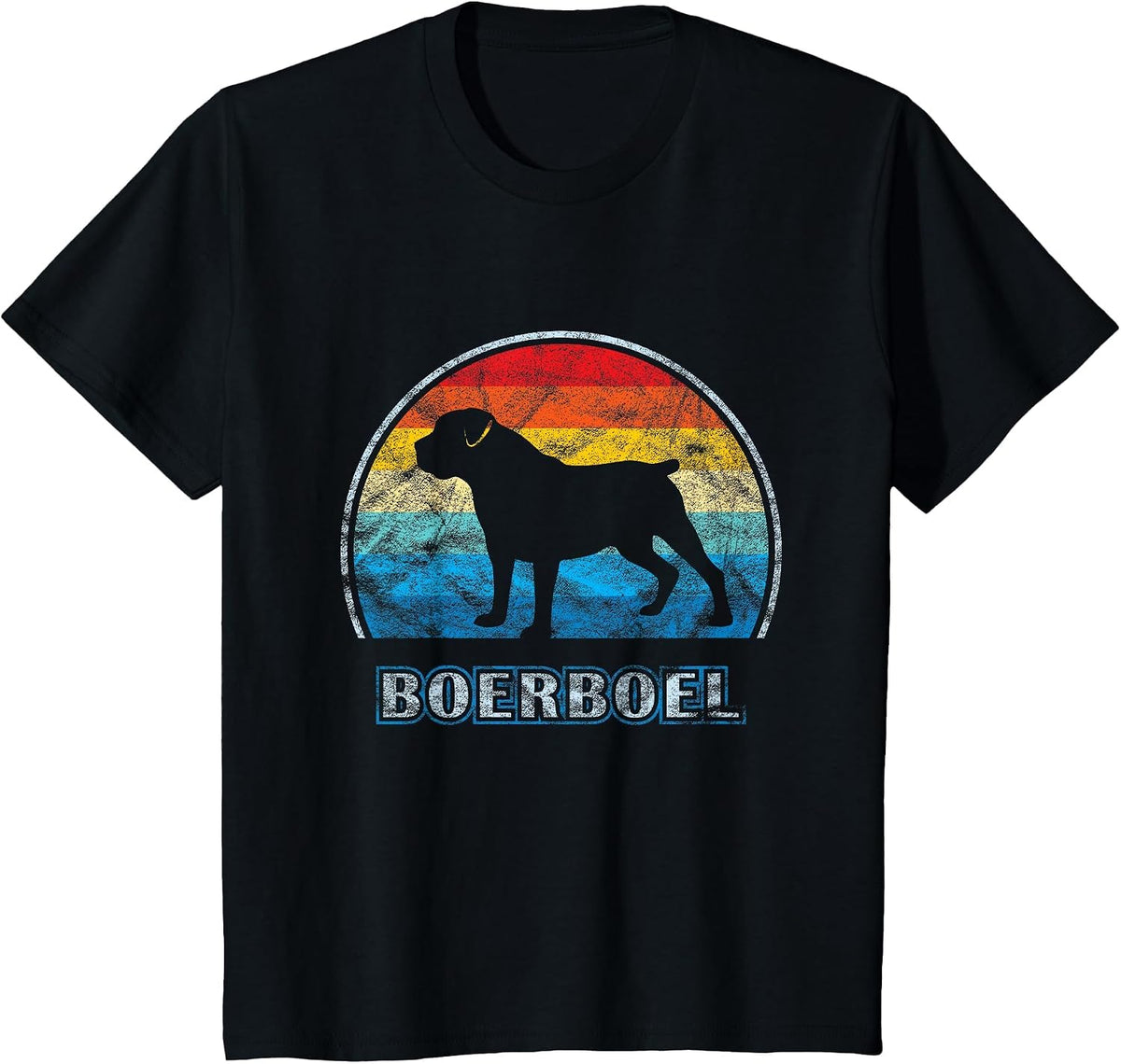 Boerboel Vintage Design Dog T-Shirt - Black