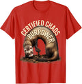 Men's Certified Chaos Burrower Funny Ferret Lover Gifts Ferret Fan T-Shirt - Red
