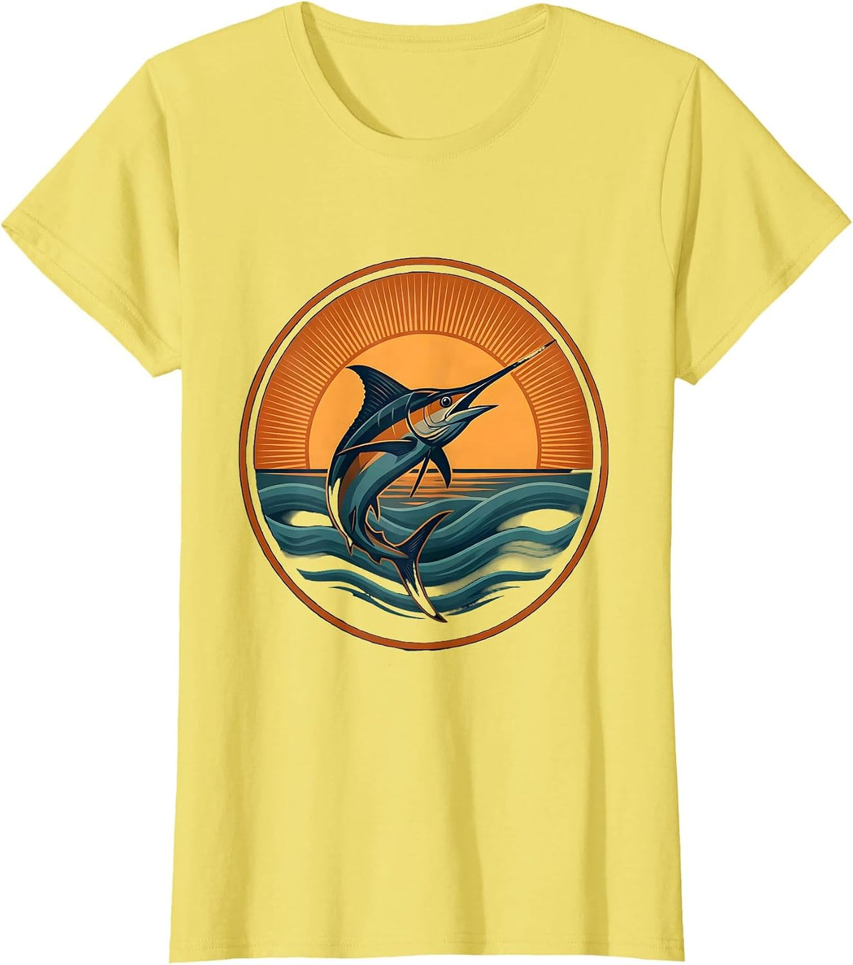Gulf of America Jumping Marlin Blazing Horizon T-Shirt - Lemon Yellow