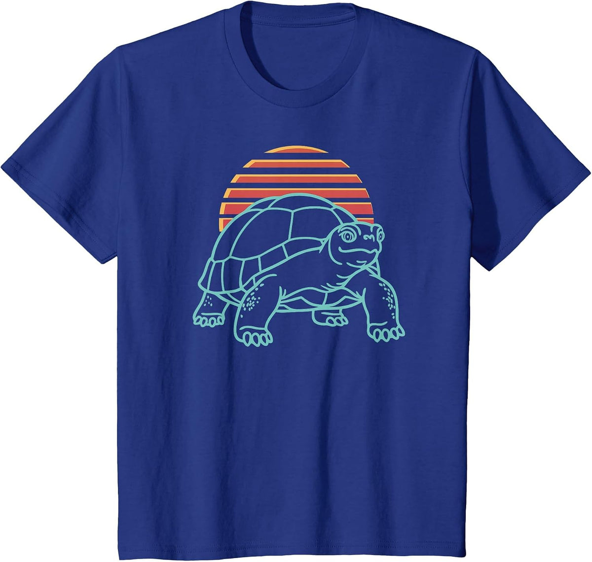 Tortoise Lover Reptile Retro Synthwave 80s T-Shirt - Royal Blue