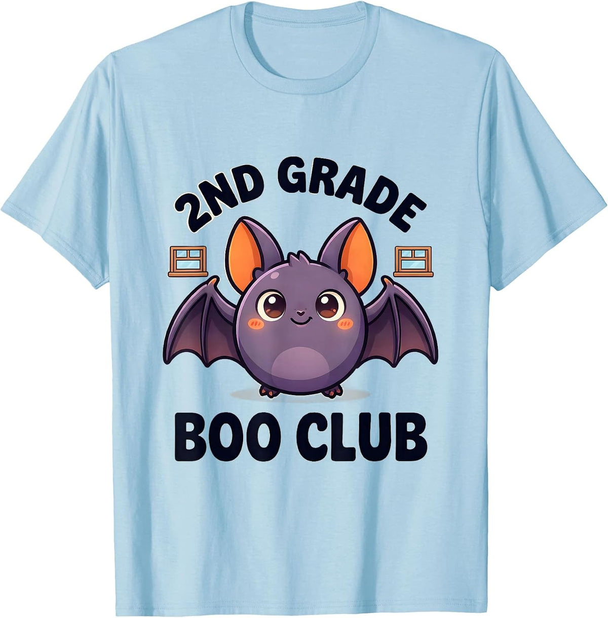 Men's 2nd Grade Boo Club Cute Kawaii Halloween Teacher Student T-Shirt - Baby Blue