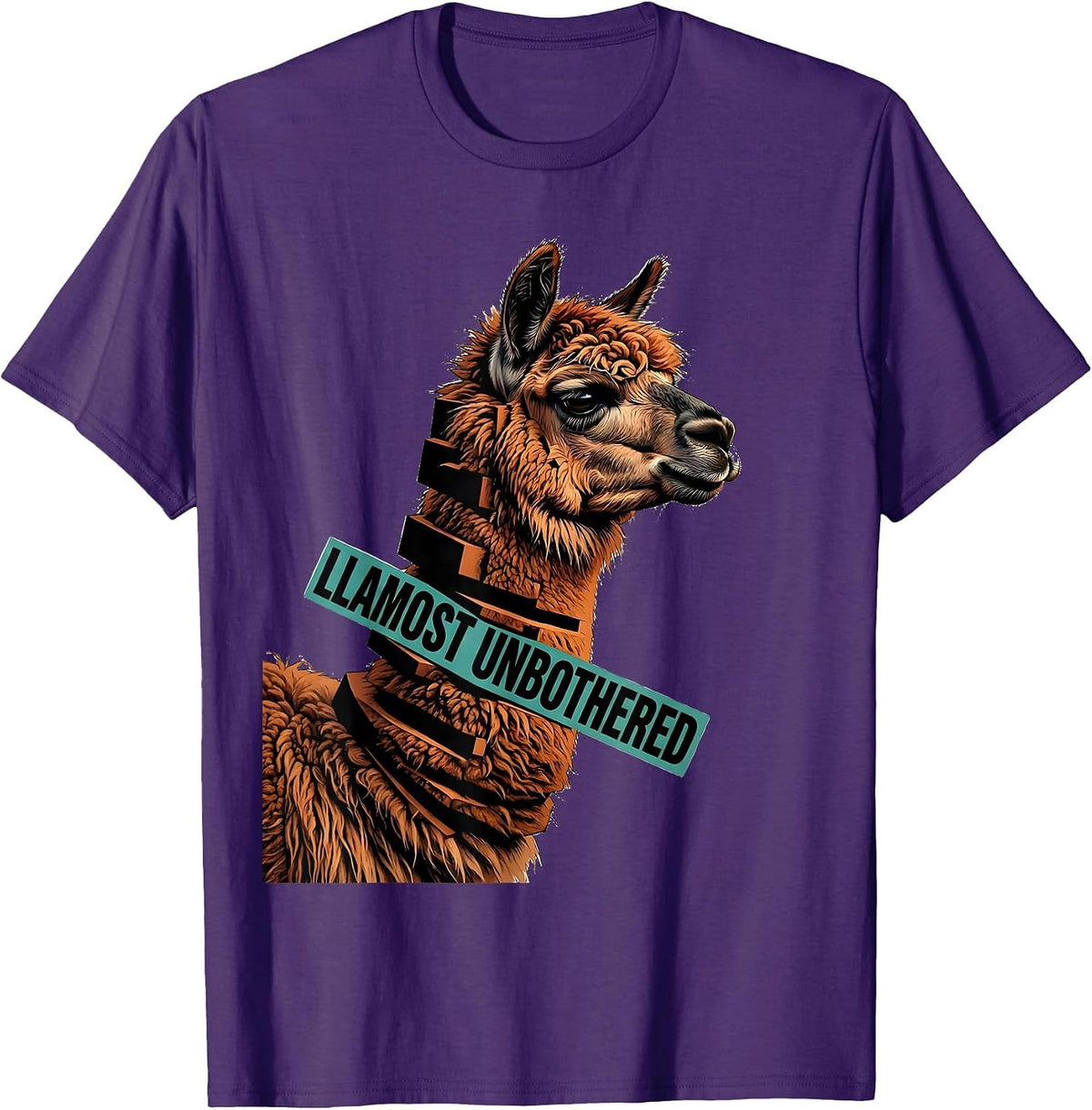Llamost Unbothered Funny Llama Alpaca Humor Casual Gift T-Shirt - Purple