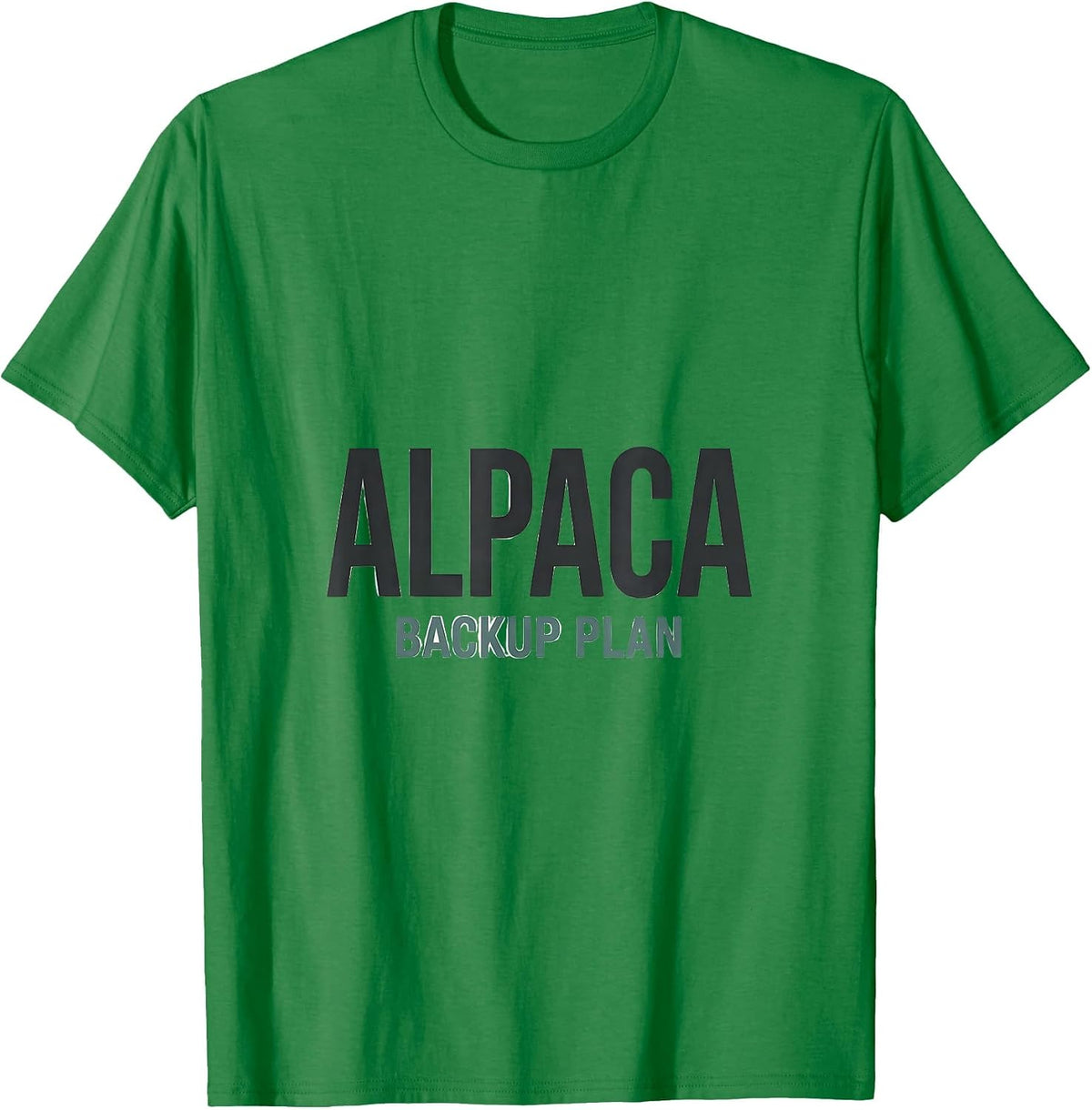 Men's Alpaca Backup Plan Funny Alpaca Lover Yoga Humor T-Shirt - Kelly Green
