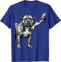 My Pittie Holds Me Up Funny Pitbull Dog Mom Humor T-Shirt - Royal Blue