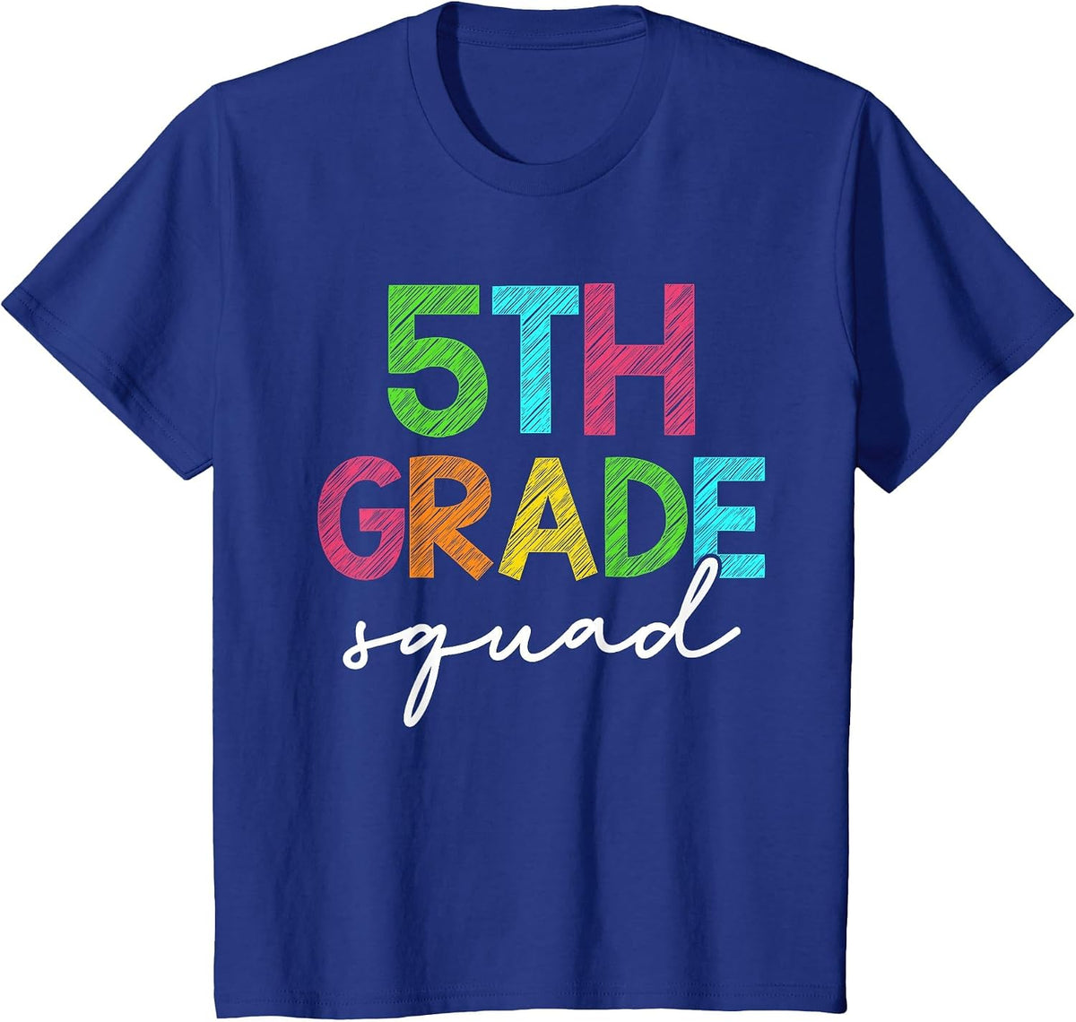 5th Grade Squad Fifth Grade Teacher Crew Back to School T-Shirt - Royal Blue