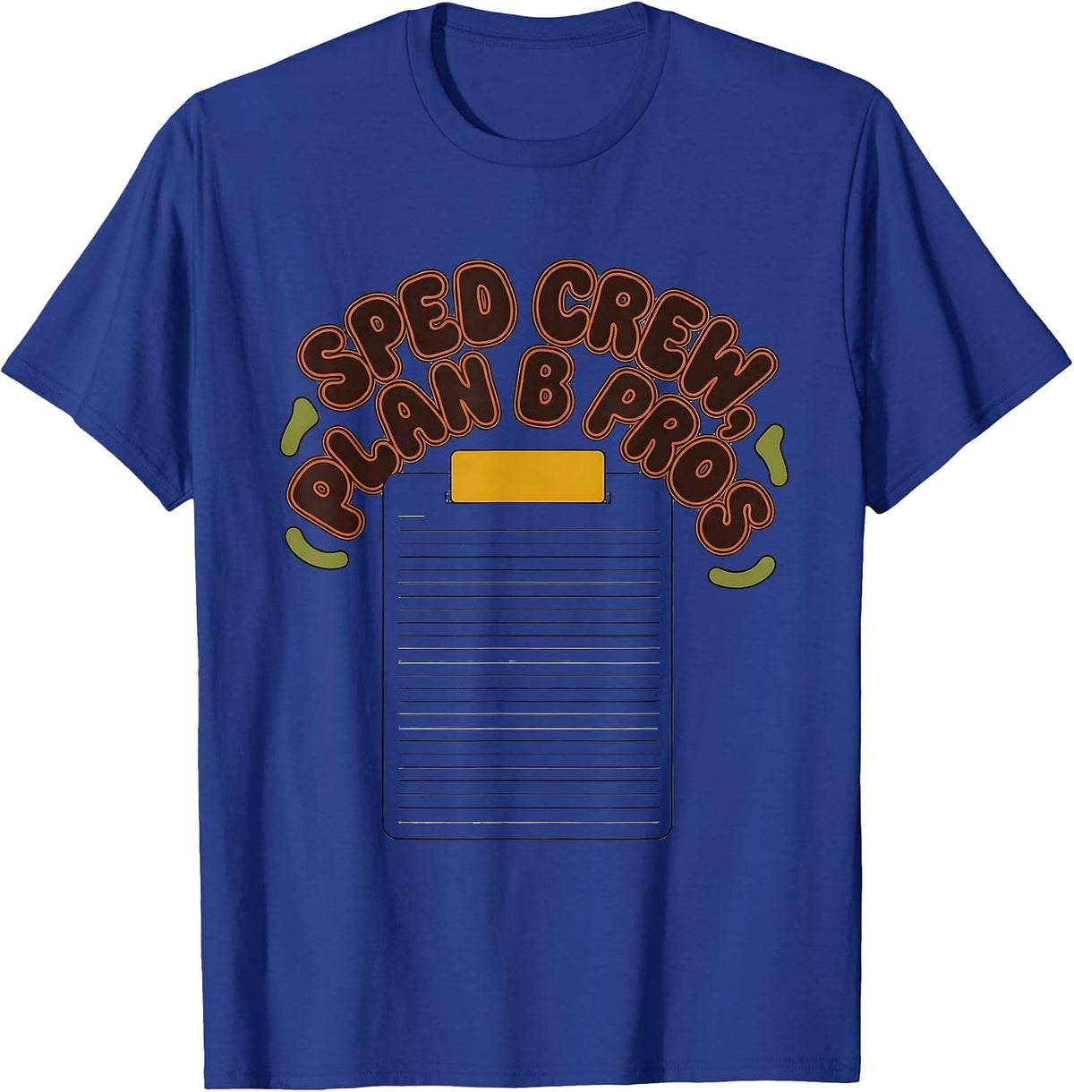 Men's SPED Crew Plan B Pros Retro Special Education Teacher T-Shirt - Royal Blue