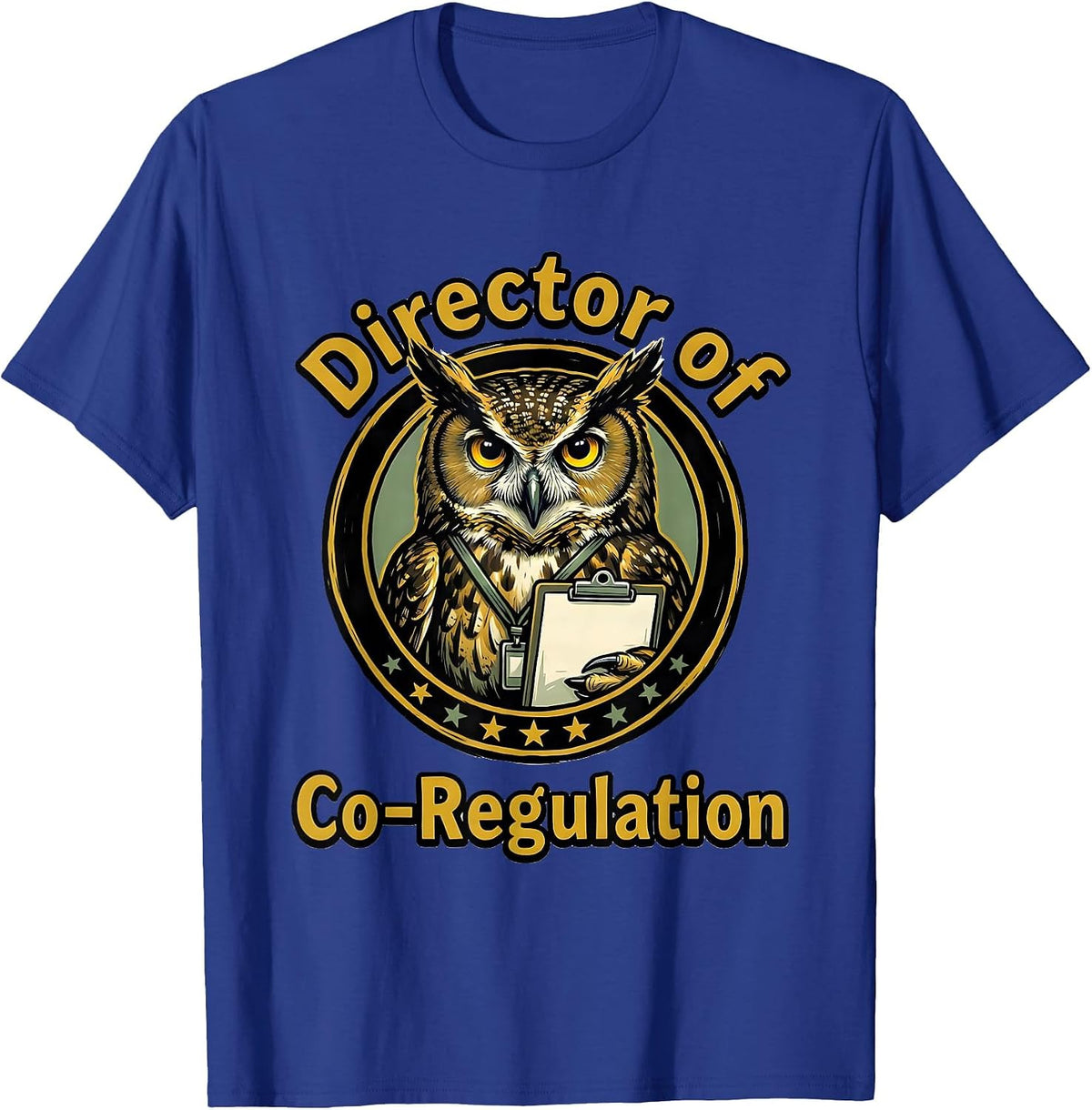 Men's Director of Co-Regulation Funny Mental Health Counselor T-Shirt - Royal Blue