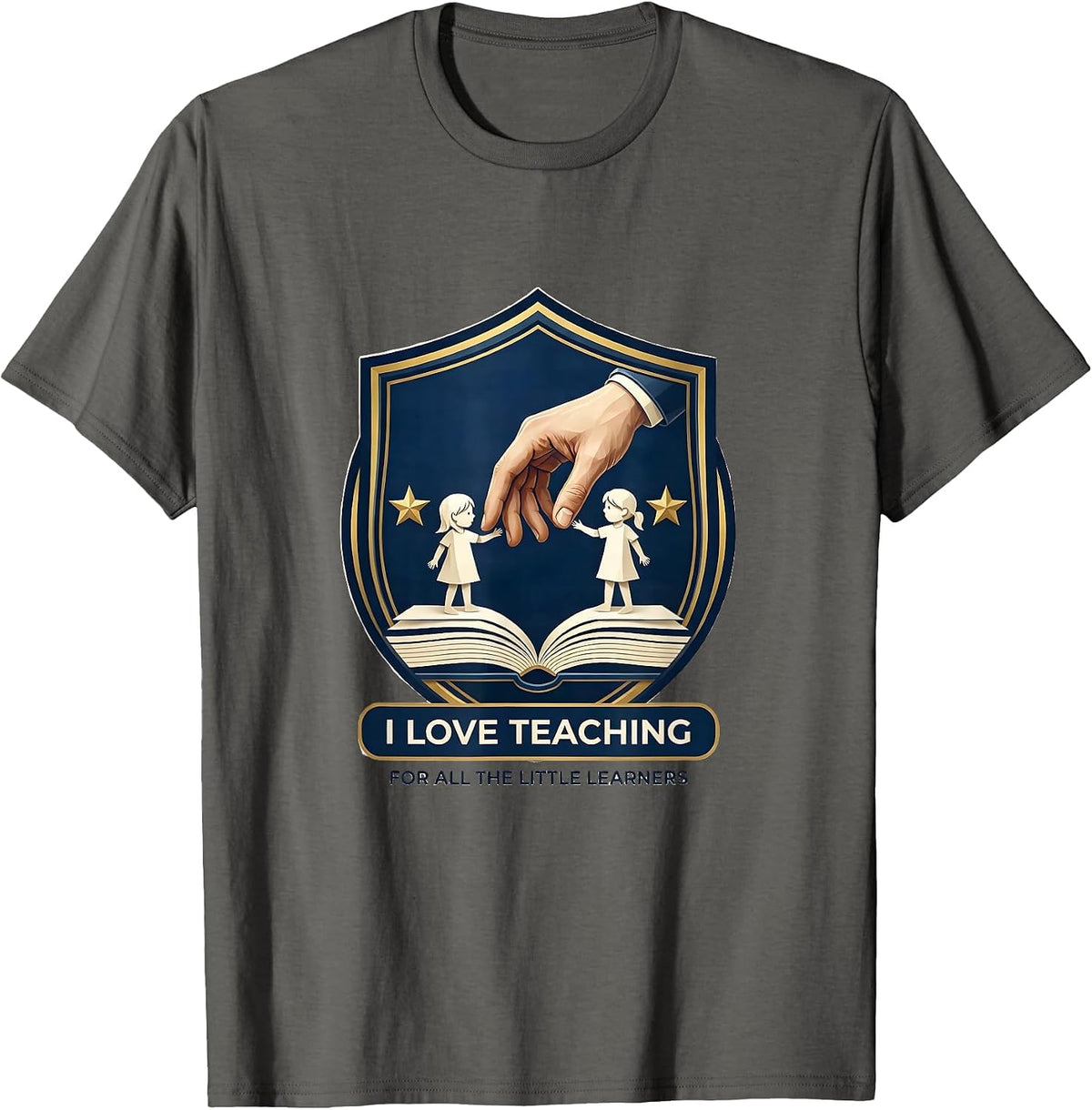 Men's I Love Teaching For All The Little Learners Teacher T-Shirt - Asphalt Grey