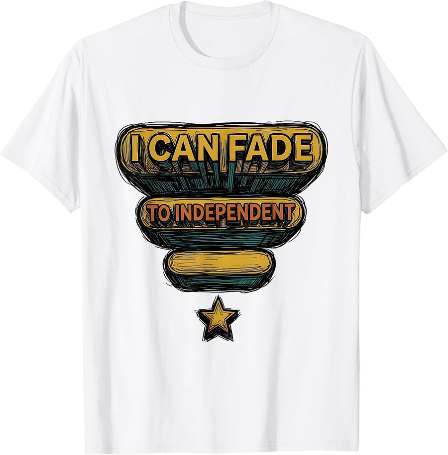 Men's I Can Fade To Independent Special Education Teacher Squad T-Shirt - White