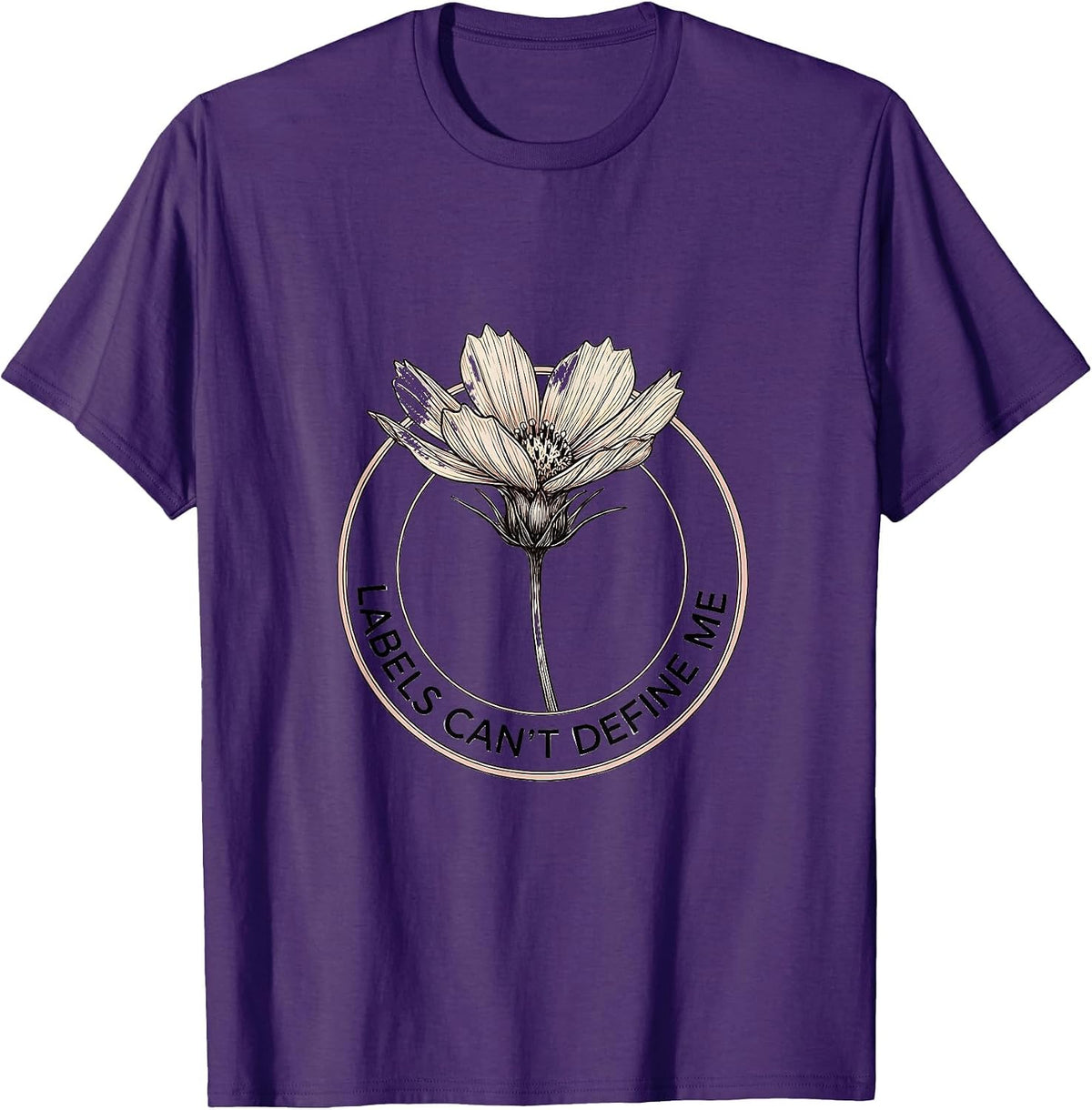 Men's Labels Can't Define Me Dyslexia Awareness Design T-Shirt - Purple
