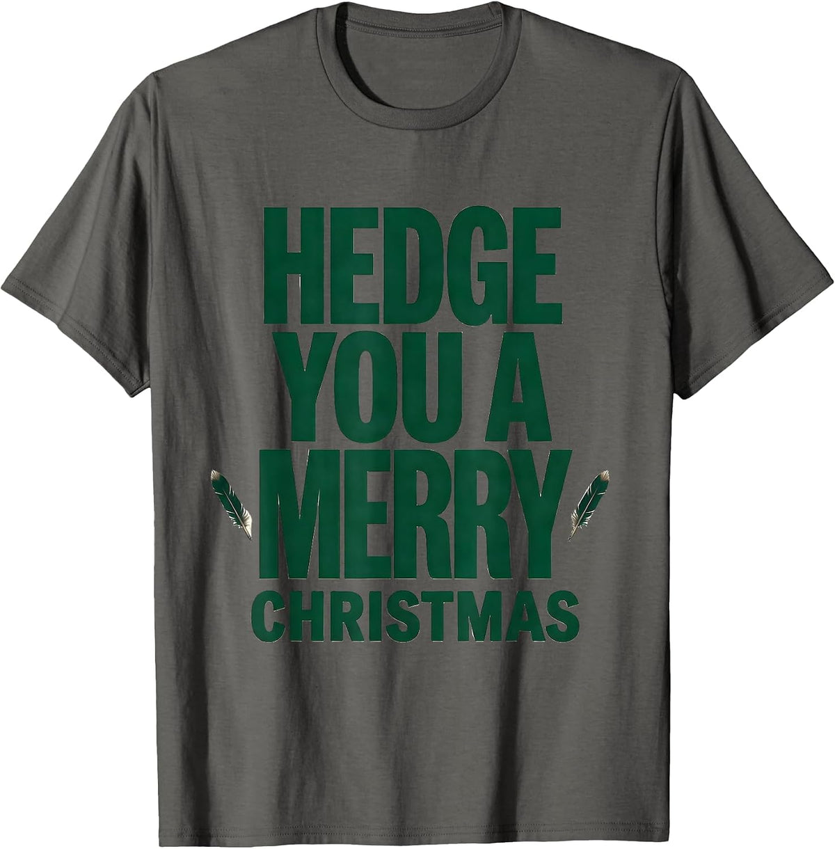Men's Hedge You A Merry Christmas Cute Hedgehog Lover Funny T-Shirt - Asphalt Grey