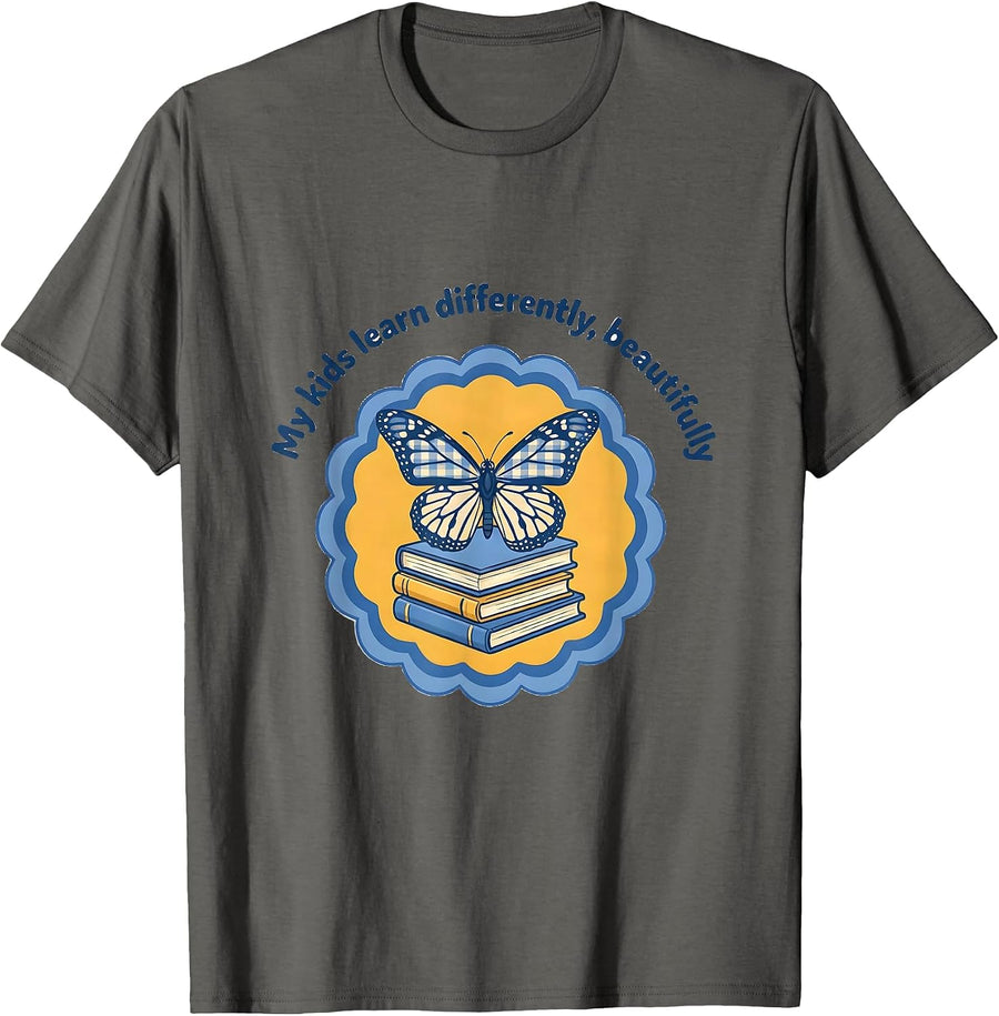 My Kids Learn Differently Beautifully Sped Teacher T-Shirt - Asphalt Grey