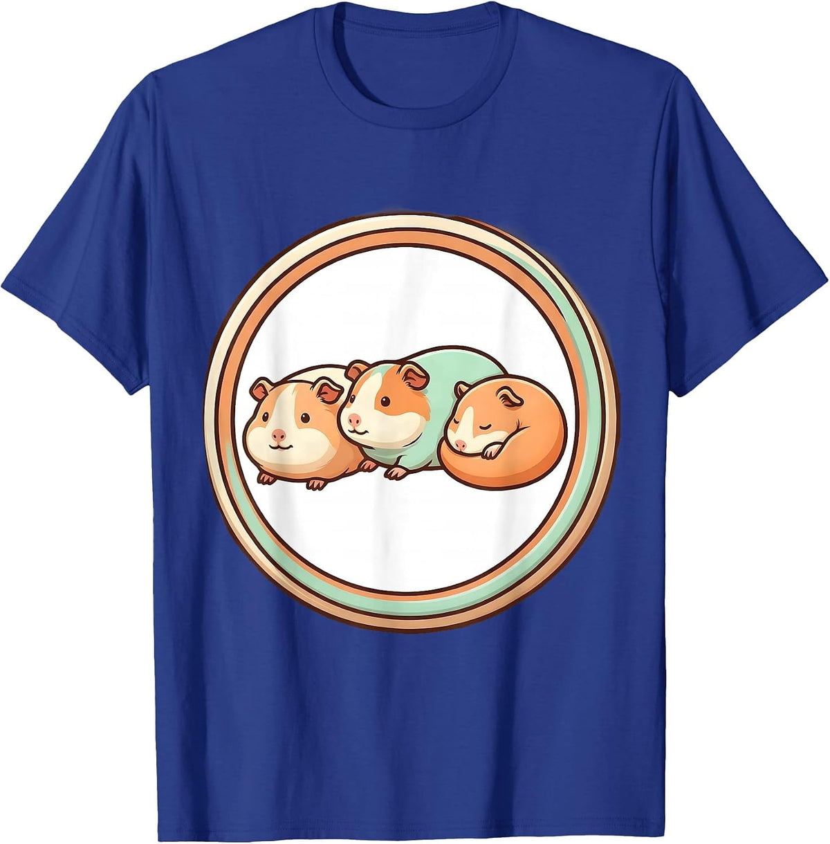 Sealed Guinea Pig Badge Cute Kawaii Pet Lover Gift T-Shirt - Royal Blue